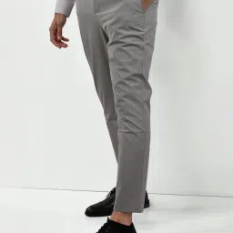celio Celio* Grey Regular Fit Trousers image 3
