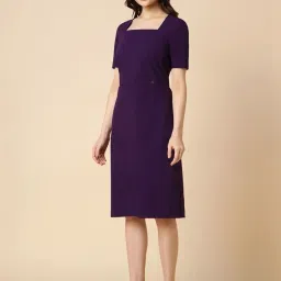Allen Solly Purple A-Line Formal Dress image 3