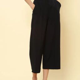 Label Ritu Kumar Black Regular Fit Pants-picture-11