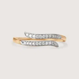 Mia by Tanishq Golden Coiled 14k Gold & Diamond Ring for Women-picture-31