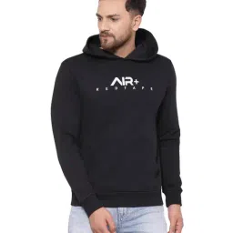 Red Tape Black Printed Hooded Sweatshirt-image-36