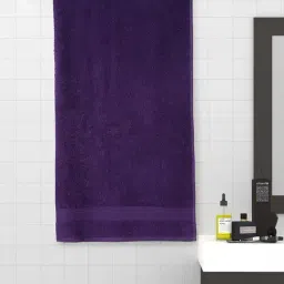 CORE Designed By Spaces Day2Day Dark Violet 400 GSM Cotton Bath Towel-picture-18