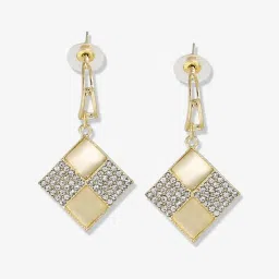 Sohi Gold Plated Designer Stone Casual Drop Earring For Women image 3