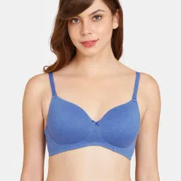 Rosaline by Zivame Blue Non Wired Padded T-Shirt Bra-picture-33