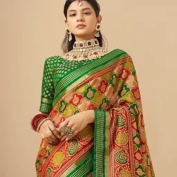 Elora Green Rangkaat Saree image 3