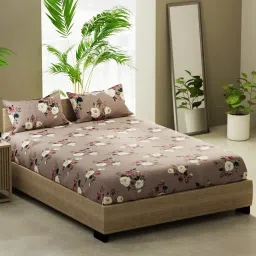 Bianca Home of Ora Cedar Cotton Floral 135 TC Bedsheet with 2 Pillow Covers image 3