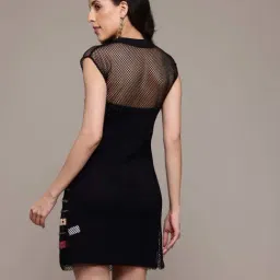 Label Ritu Kumar Black Fitted Embellished Dress image 2