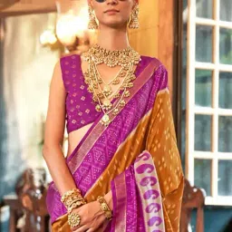 Elora Orange Patola Saree image 3