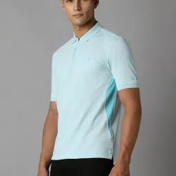 Louis Philippe Blue Regular Fit Polo T-Shirt image 3
