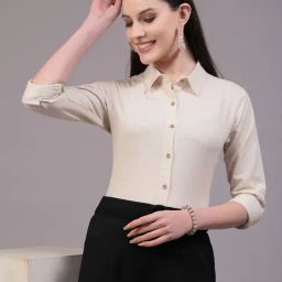 Style Quotient Beige Cotton Regular Fit Shirt-picture-10