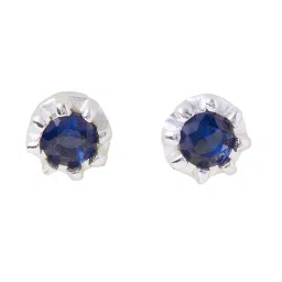 Accessorize London 925 Sterling Silver Navy Blue Stud Earrings image 3