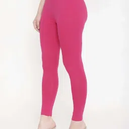 FEELINGS Pink Plain Leggings image 3