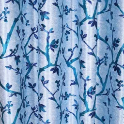 Romee Blue Polyester Floral Curtains and Sheers image 3