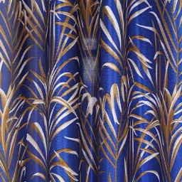 Romee Blue Polyester Floral Curtains and Sheers image 3