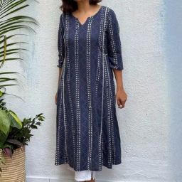 Chidiyaa Shobha Block Printed Cotton Kurta-picture-49