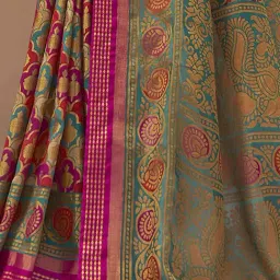 Elora Teal Rangkaat Saree image 4