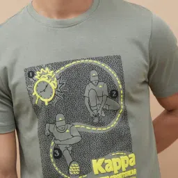 Kappa Sage Cotton Regular Fit Printed T-Shirt image 5