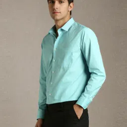 Louis Philippe Blue Slim Fit Printed Shirt image 3