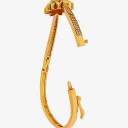 Kushal's Fashion Jewellery Ruby Gold Polished Antique Kada for Women image 3