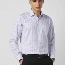 Van Heusen Blue Regular Fit Checks Casual Shirt-picture-29