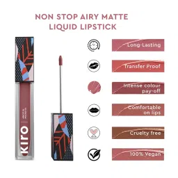 Kiro X Payal Singhal Non-Stop Airy Matte Liquid Lip Rose Blush - 5ml image 3