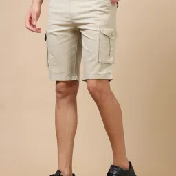 Bushirt Cream Regular Fit Cargo Shorts image 3