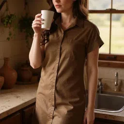 Hive91 Women Casual Shirt Dress-image-28