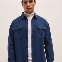 THE BEAR HOUSE Men Solid Relaxed Fit Overshirt image 1