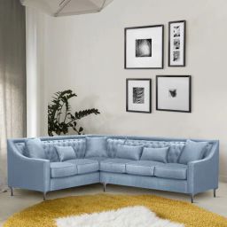 casacraft from pepperfry Nirvana RHS Sectional Sofa In Light Grey Color-picture-1