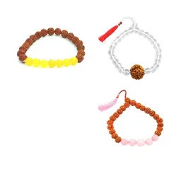 Divine souvenirs Unisex Set Of 3 Artificial Beaded Elasticated Bracelets-picture-36