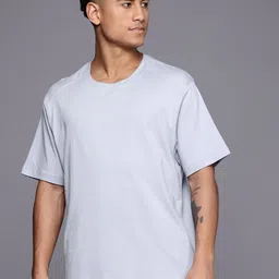 HRX by Hrithik Roshan Drop-Shoulder Sleeves Pure Cotton Yoga T-shirt-picture-51