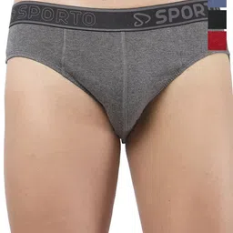 Sporto by Macho Pack Of 4 Cotton Mid-Rise Basic Briefs-picture-36
