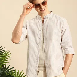 Mast & Harbour Men Premium Slim Fit Striped Casual Shirt-picture-13
