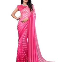 Moda Rapido Striped Saree With Unstitched Blouse Piece-picture-19