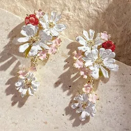 Estailo fashion Floral Drop Earrings-image-91