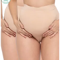 Inner Sense Organic Cotton Antimicrobial V Band Panty Pack Of 2 - Beige-picture-17