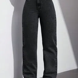 AKACY Women Straight Fit High-Rise Low Distress Non Stretchable Jeans-image-54