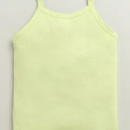 BUMZEE Cotton Knit Pack Of 3 Sleeveless Bear Printed Slips - Peach & Lavender image 4