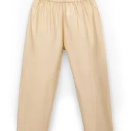 Babyhug Woven Full Sleeves Sequin Embroidered Kurta Pyjama Set - Orange image 4