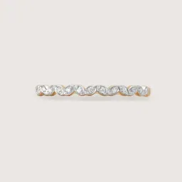 Mia by Tanishq Aurora Arch 14k Gold & Diamond Ring for Women-image-24