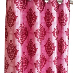 Romee Pink Polyester Ethnic Curtains and Sheers image 2