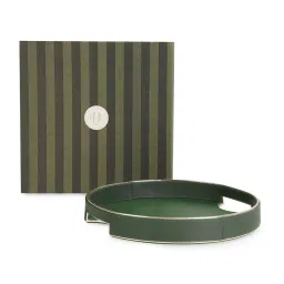 Pure Home and Living Green Mdf Small Round Tray image 3