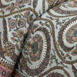 JaipurFabric Grey 180 TC 100% Cotton Charm Double Bedsheet with 2 Pillow Covers image 3