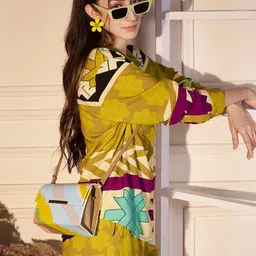 VALBONE Abstract Geo Printed Shirt-Collar Shirt With Trouser Co-Ords-picture-39