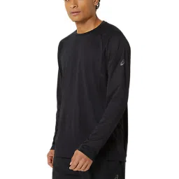 Asics Black Regular Fit Self Pattern Sports T-Shirt image 3