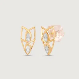 Mia by Tanishq 14k (585) Diamond Yellow Gold Earrings for Women image 4