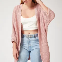 Happiness istanbul Women Ribbed Cardigan-image-24