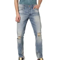 Jack & Jones Blue Slim Fit Distressed Jeans-picture-38