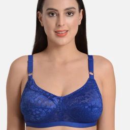 Mod & Shy Blue Non Wired Non Padded Minimizer Bra-picture-42