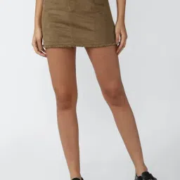 Forever 21 Brown A-Line Mini Skirt-image-59